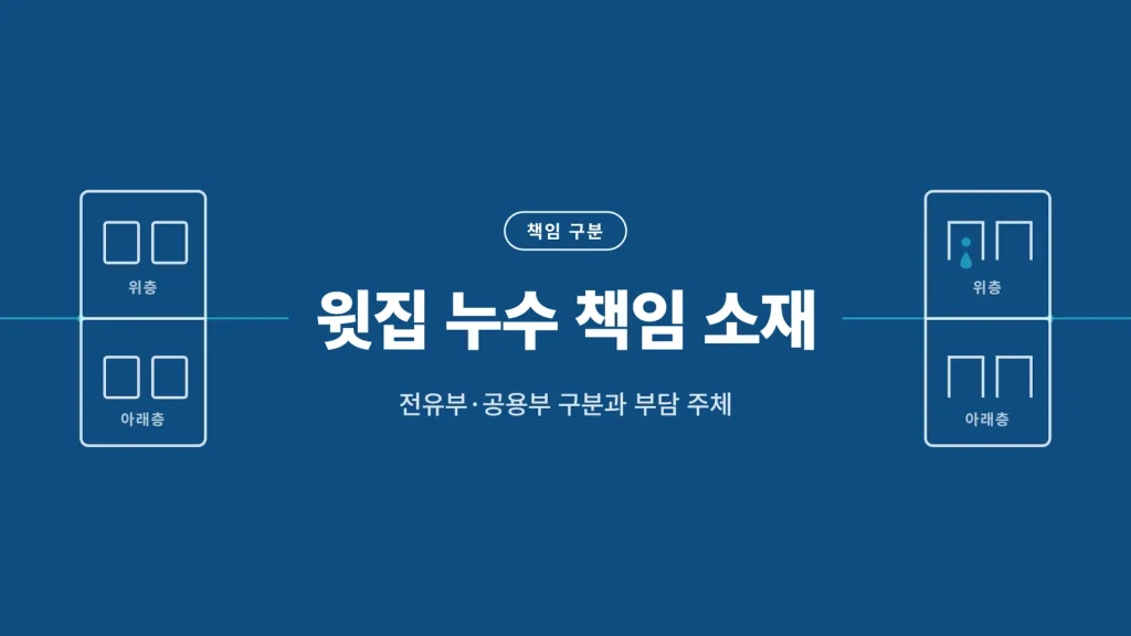 윗집 누수 책임 소재 판단 기준 안내